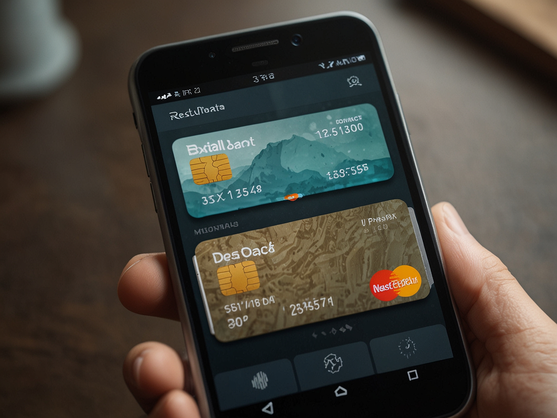 Mobile wallet visual