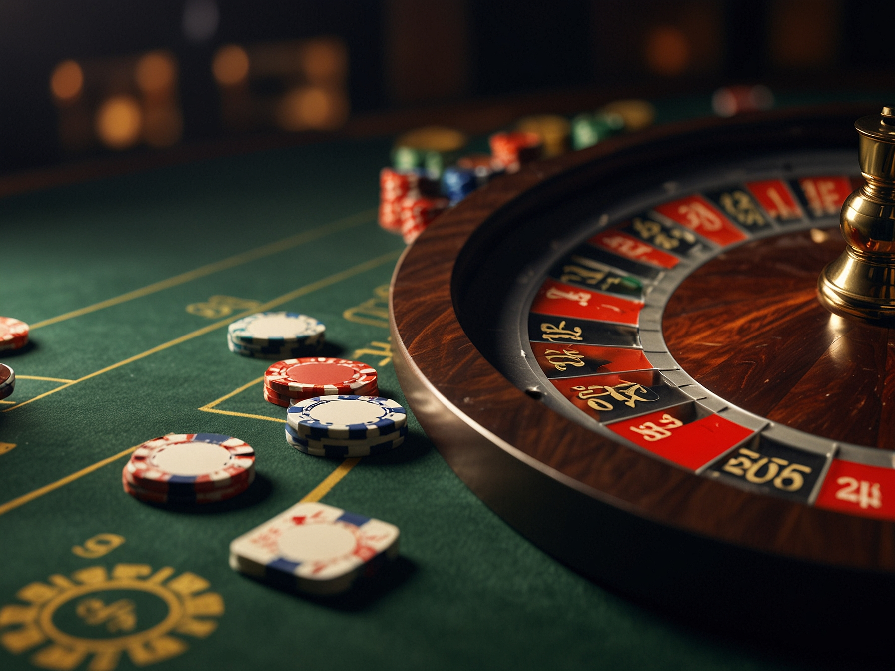 Table games visual showing blackjack and roulette